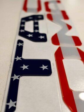 3D US FLAG TAILGATE LETTERS COMPATIBLE WITH TOYOTA TACOMA 2024 2025 2026 US MADE